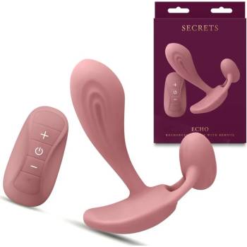 Image 1 of G-SPOT вибратор с клитор стимулатор, 10, 9см. - Secrets Echo Dusty Rose (NSTOYS1170)
