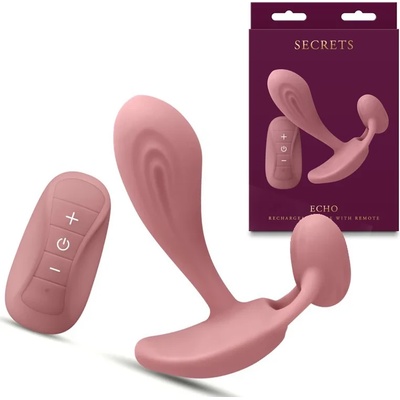 G-SPOT вибратор с клитор стимулатор, 10, 9см. - Secrets Echo Dusty Rose (NSTOYS1170)