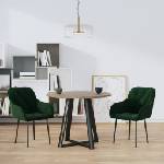 vidaXL Трапезни столове, 2 бр, тъмнозелени, кадифе (344847)