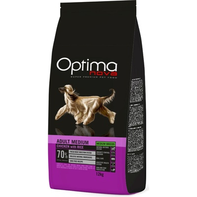 Optimanova Medium Adult kuřecí a rýže 12 kg