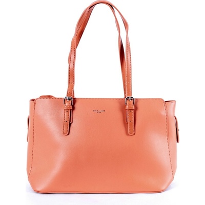 David Jones Tříoddílová středně velká kabelka na rameno CM6654 oranžová