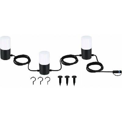 Paulmann Plug & Shine vonkajšia svetelná reťaz Tubs antracit 3xE14 94761