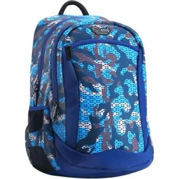 S-Cool Ученическа раница S-COOL анатомична Blue Military, 17 л