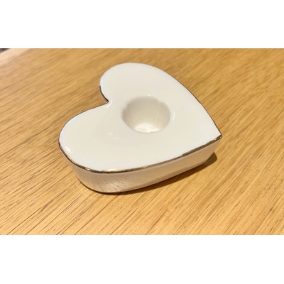 ZARA Home Svícen ve tvaru srdce porcelánové 4129