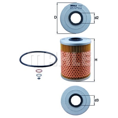 Olejový filter MAHLE ORIGINAL OX 68D (OX68D)