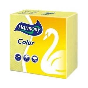 Harmony Салфетки HARMONY еднослойни жълти 7 x 50 бр