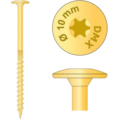 DOMAX Tesárska skrutka s tanierovou hlavou 10x380 mm 25ks/bal