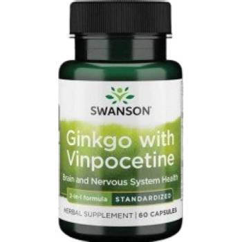 Image 1 of Swanson Ginkgo with Vinpocetine (Standardized) 40 mg [60 капсули]