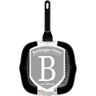 BERLINGERHAUS Grilovací pánev s titanovým povrchem 28 cm Black Rose Collection BH-8354