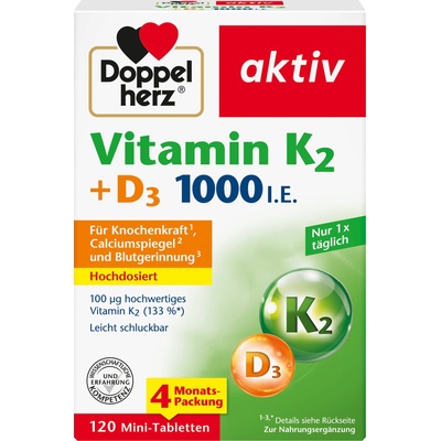 Doppelherz aktiv Vitamin K2 + D3 1000 I. E. - 120 таблетки