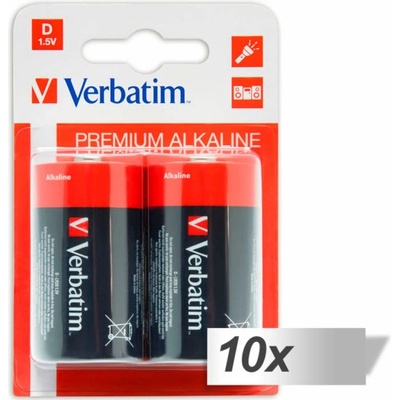 Verbatim Alkaline D 20ks 49923