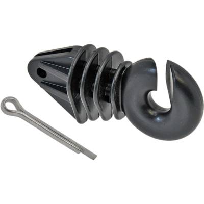 Kruhový Izolátor se závlačkou pro úhlové kovové sloupky pro lanko, lano a pásku do 10 mm - 25 ks