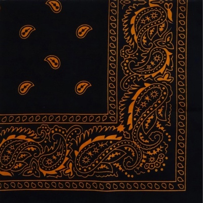 Woodrow Bandana šátek černá / oranžová