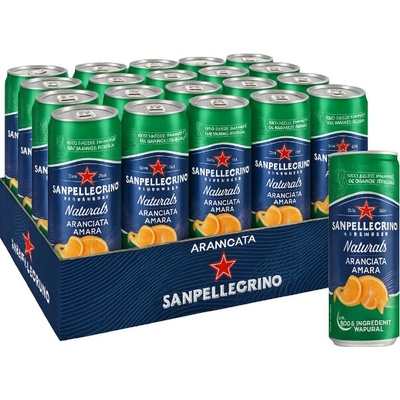 San Pellegrino Naturali L'Aranciata Amara - hořký pomeranč 24 x 330 ml