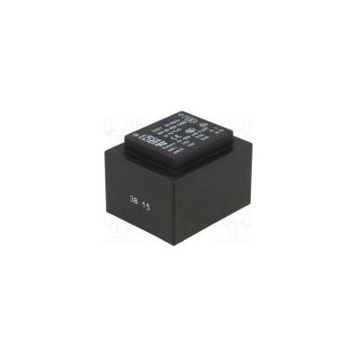 Transformátor zalévaný 6VA 230VAC 15V 15V 200mA 200mA PCB