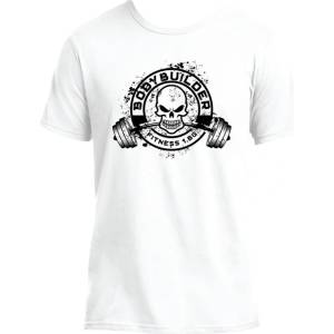 FITNESS 1 T-Shirt Bodybuilder - White L