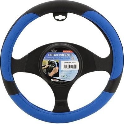 Compass Univerzální potah volantu COLOR LINE 37 - 39 cm černo / modrý - | Zboží Auto