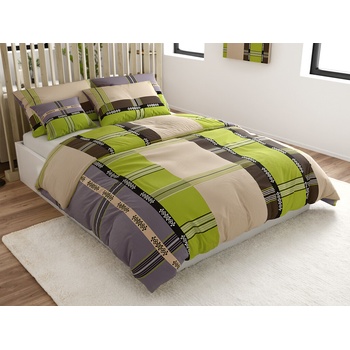 Textilomanie bavlna obliečky DANIELA zelené 70x90 140x220