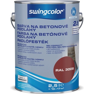Swingcolor Farba na betón 2v1 2,5 l oxidovaná červená