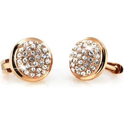 MPM-TIME nerezové náušnice 7698 ružovo pozlátené