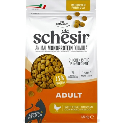 Schesir Cat Adult Animal Monoprotein Formula Čerstvé kuracie mäso 1,5 kg
