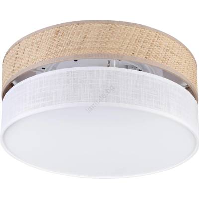 LAMKUR Плафон SIRJA DOUBLE BOHO 2xE14/15W/230V Ø 35 cm бежов/бял (LA59716)