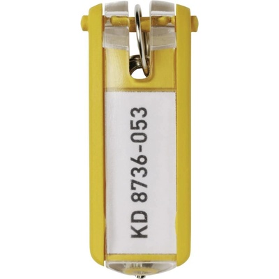 Prívesok na kľúče Menovky DURABLE key CLIP žlté 6ks