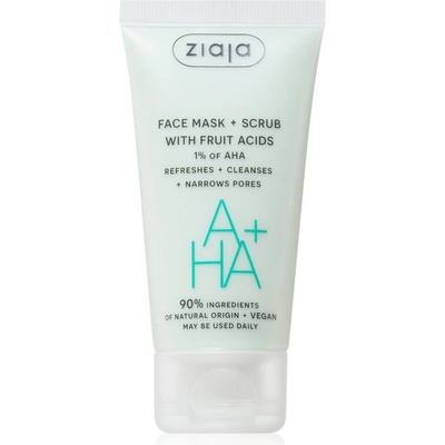 Ziaja Face Mask + Scrub with Fruit Acids пилинг маска 55ml