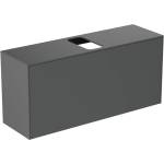 Ideal Standard Atelier Conca стенен шкаф с 1 чекмедже и плот с централен изрез 120 см мат антрацит (T3937Y2)