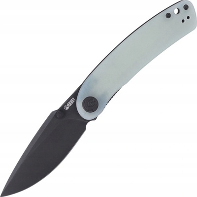 KUBEY Momentum Sherif Manganas Design Liner Lock Front Flipper Folding Knife Jade G10 Handle KU344C