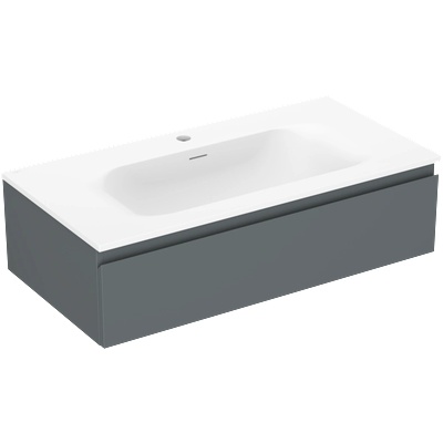 Mexen Orio шкаф за баня 90 см с умивалник Vela, 1 чекмедже, графит мат/бял мат (91A10-09023-1-BF66-W23M01)