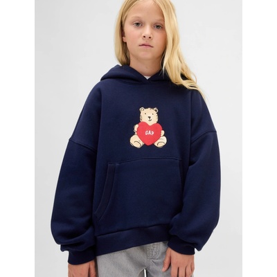 GAP detská oversize mikina s medvedíkom modrá