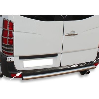 Nerez štený čierny kryt zadného nárazníka Omtec MB Sprinter, VW Crafter 2006-2018