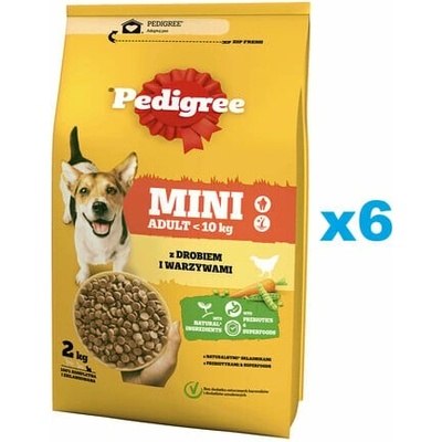 Pedigree Adult Mini s kuracím mäsom a zeleninou 6 x 2 kg