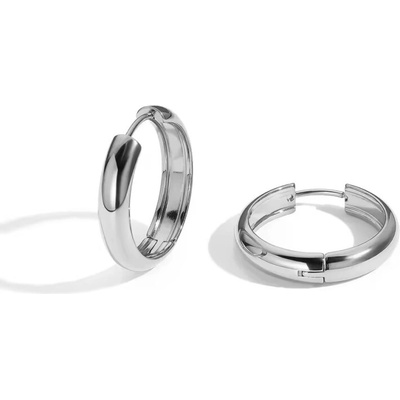Victoria Filippi Stainless Steel Kruhové náušnice Estefani - 21 mm, chirurgická ocel E-NE93067/36 Stříbrná