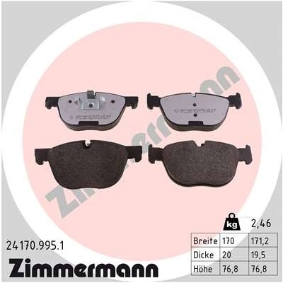 ZIMMERMANN Sada brzdových destiček 24170.995.1