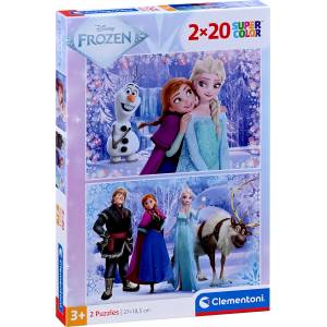 Clementoni Детски пъзел Clementoni от 2 х 20 части - Замръзналото кралство (24825) - baby
