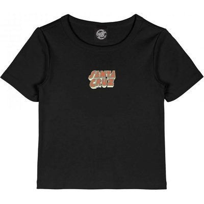 SANTA CRUZ tričko Foxy Stack Strip Front Black BLACK