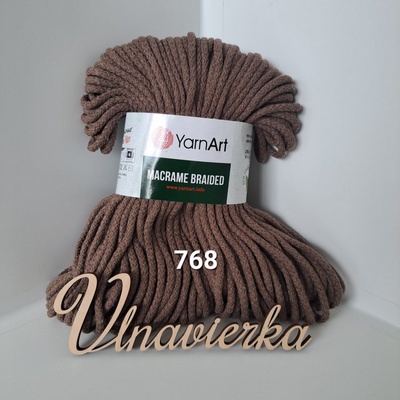 YarnArt Macrame Braided 768 hnedá