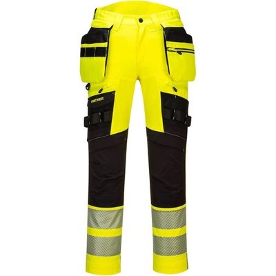 PortWest kalhoty DX442 Hi-Vi kapsou na zip Žluto-černá