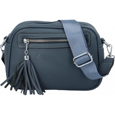 Trendy dámská koženková crossbody kabelka Herbiana světle modrá