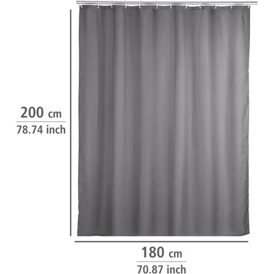 WENKO 20044100 - Завеса за душ 180x200 cm сива (WE0378)