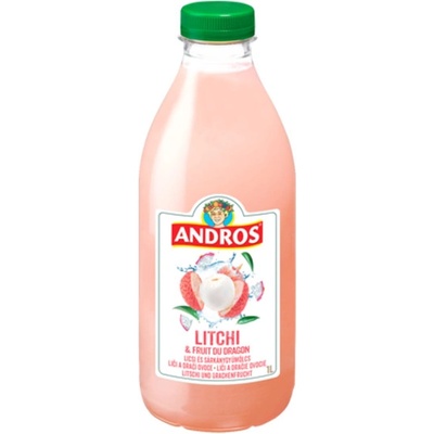 Andros Osvěžující nápoj s liči citrony a dračím ovocem 1 l
