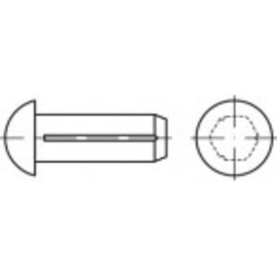 TOOLCRAFT TO-5378946 pologuľatý ryhovaný klinec 1.4 mm nerezová ocel A2 100 ks