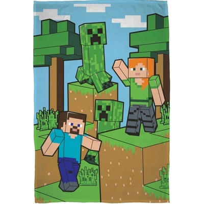 Halantex Fleecová deka Minecraft motív Alex a Steve Polar fleece