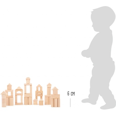 Small Foot Small foot dřevěné bloky přírodní 50 ks