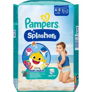 Pampers Памперси Splashers Carry Pack Baby Shark размер 4 11 бр