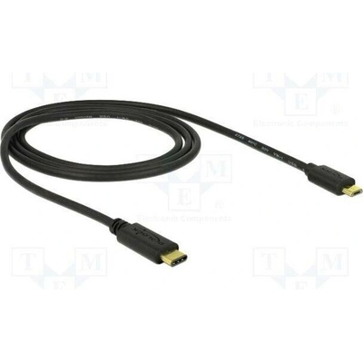Delock 83602 USB 2.0; USB B micro vidlice USB C vidlice zlacený 1m