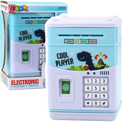 Elektronický Trezor Pokladnička Bankomat na PIN pro Děti Dinosaurus Modrý – Zboží Mobilmania