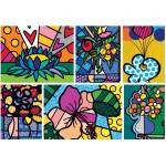 Bluebird Puzzle - Puzzle Britto - Collage: Flowers II - 2 000 piese